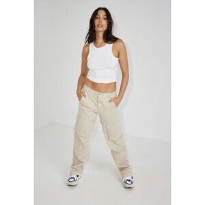 NWT Garage Remi Straight Utility Outdoor Cargo Pants Tan Beige Khaki Size 7